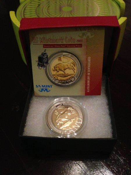 2 X 2011 OOM PAUL R5 COIN. VERY RARE!!!