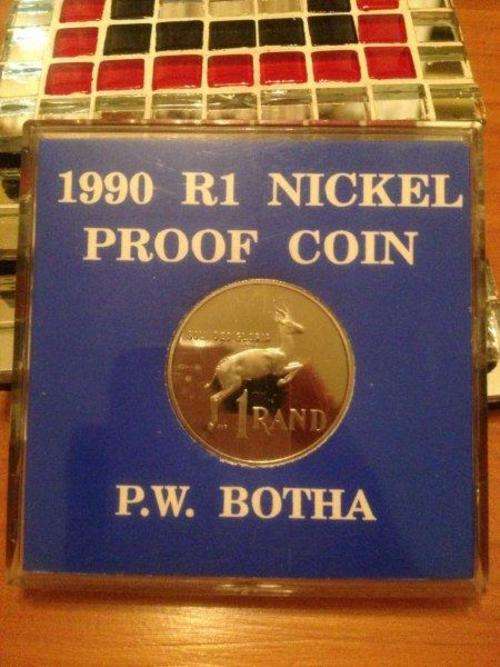 3 X 1990 Proof R1 Coin in SAM Box