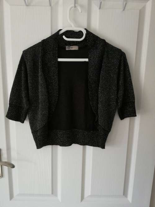 Black & Silver Shrug / Bolero - Small by Merien Hall (Edgars)