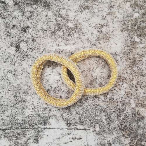 ELASTIC HAIR BANDS - 2 X GOLD