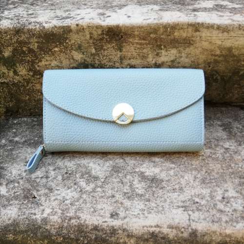 LADIES WALLET / PURSE - DUCK EGG (LARGE)