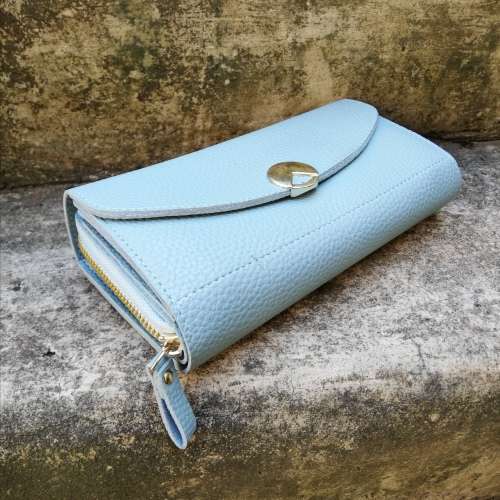 LADIES WALLET / PURSE - DUCK EGG (LARGE)