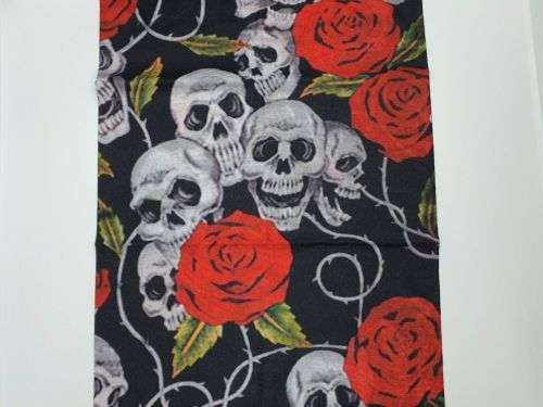 FUNKY ADULT FACE BUFF x 1 SKULLS & ROSES Seamless