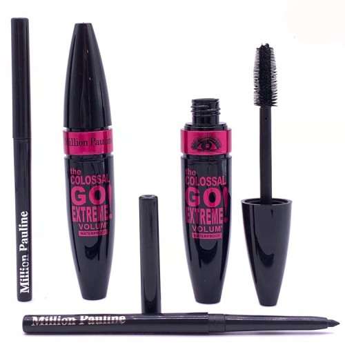 MILLION PAULINE MASCARA and EYELINER COMBO - BLACK WATERPROOF