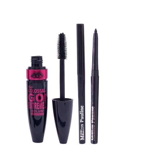 MILLION PAULINE MASCARA and EYELINER COMBO - BLACK WATERPROOF