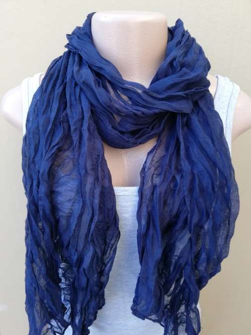 LADIES SCARF - PLAIN NAVY BLUE