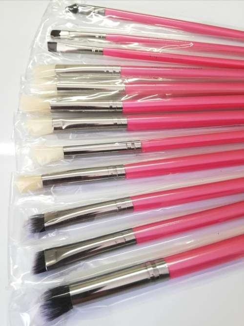 ZOEVA 13pc MAKEUP BRUSH SET IN BAG - BRONZE and PINK