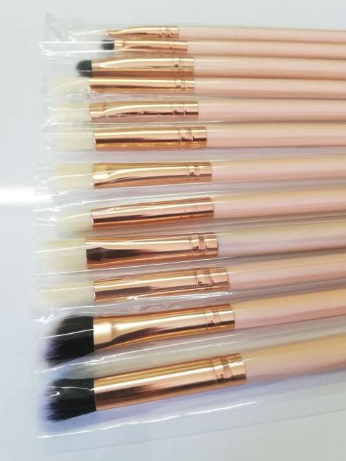 ZOEVA 13pc MAKEUP BRUSH SET IN BAG - ROSE GOLD