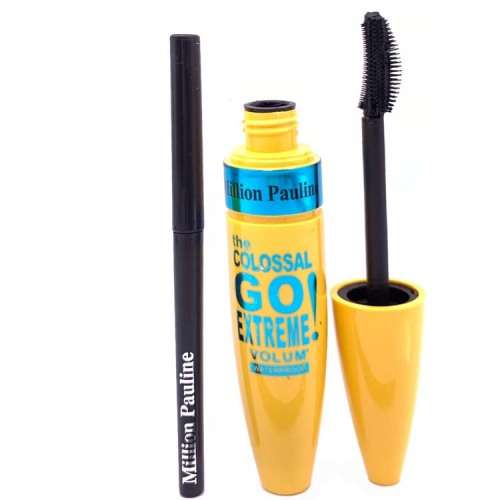 WATERPROOF MASCARA EYELINER COMBO - BLACK