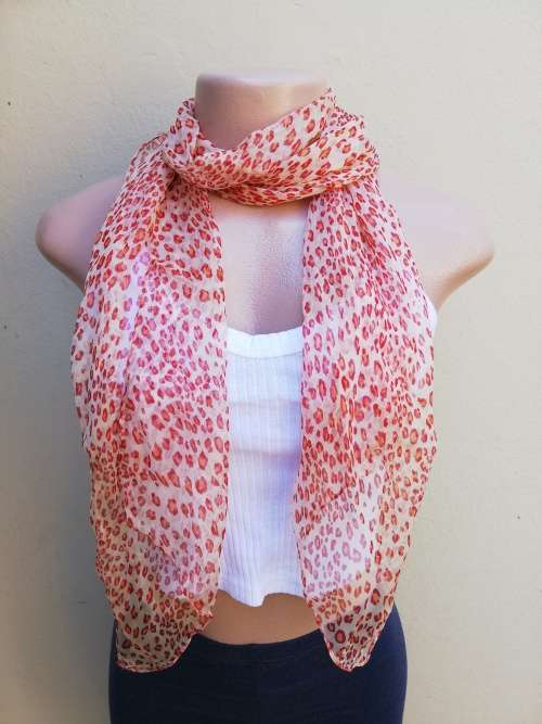 PACK OF 4 CHIFFON SCARVES - ANIMAL PRINTS