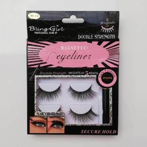 MAGNETIC EYELASHES WITH EYELINER (3 PAIRS IN BOX) 3D 18