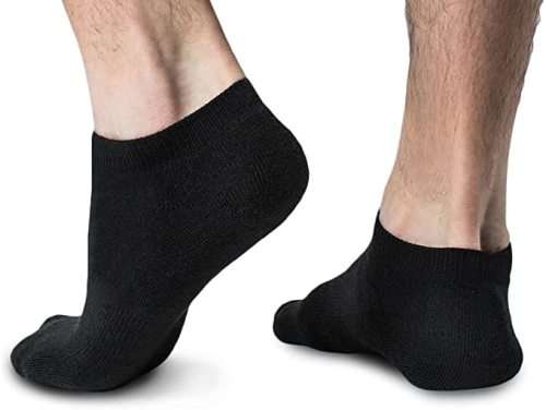 MENS BLACK ANKLE SOCKS - 12 PAIRS