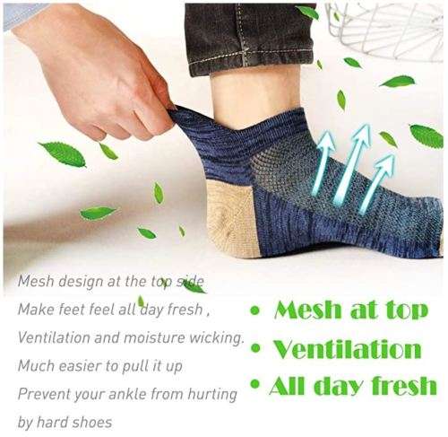 MENS REINFORCED ANKLE SOCKS - 12 PAIRS MOTTEE ZCONIA