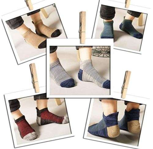 MENS REINFORCED ANKLE SOCKS - 12 PAIRS MOTTEE ZCONIA