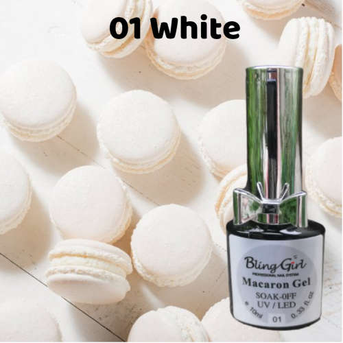 MACARON UV GEL POLISH 10ml - WHITE 01