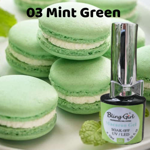 MACARON UV GEL POLISH 10ml - MINT GREEN 03