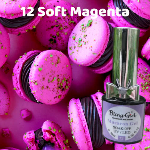 MACARON UV GEL POLISH 10ml - SOFT MAGENTA 12