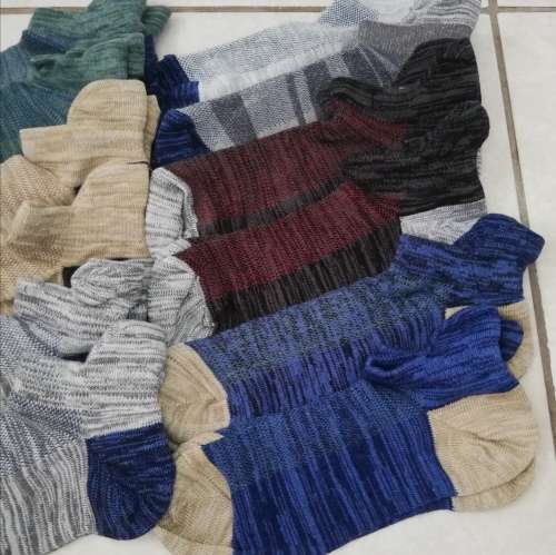 MENS REINFORCED ANKLE SOCKS - 12 PAIRS MOTTEE ZCONIA