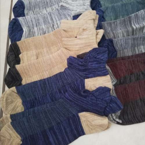 MENS REINFORCED ANKLE SOCKS - 12 PAIRS MOTTEE ZCONIA