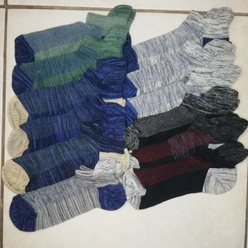 MENS REINFORCED ANKLE SOCKS - 12 PAIRS MOTTEE ZCONIA