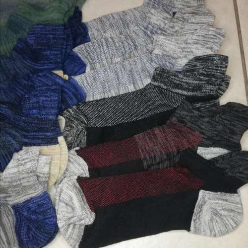 MENS REINFORCED ANKLE SOCKS - 12 PAIRS MOTTEE ZCONIA