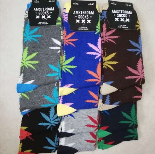 AMSTERDAM MIDCALF SOCKS - 12 PAIRS (WEED) EXCELLENT QUALITY