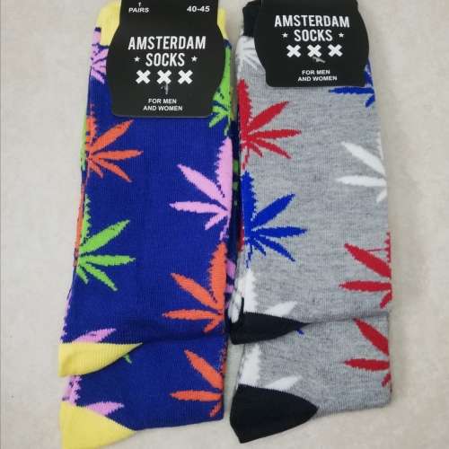 AMSTERDAM MIDCALF SOCKS - 12 PAIRS (WEED) EXCELLENT QUALITY