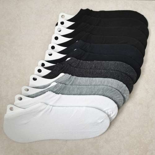 MENS ANKLE SOCKS - 12 PAIRS PLAIN