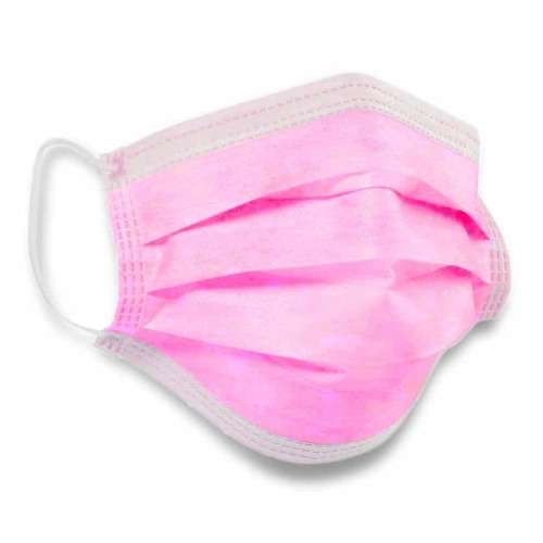 10 DISPOSABLE FACEMASKS - PINK