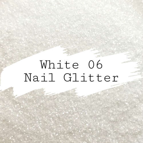 FINE NAIL GLITTER 5ml - WHITE 06