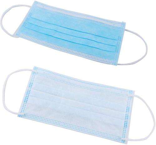 50 DISPOSABLE BLUE FACE MASKS - FACEMASKS