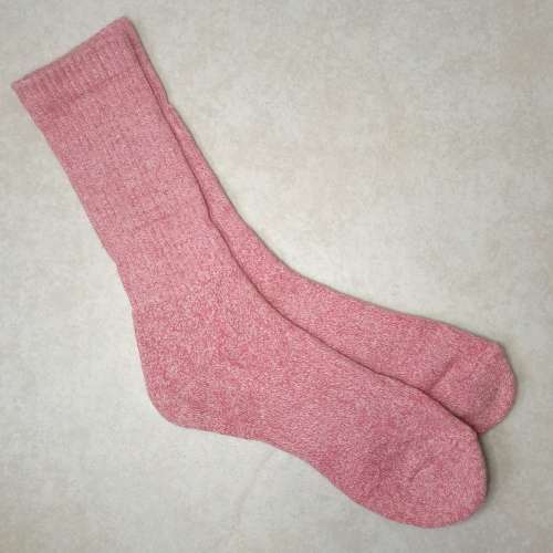 100% COTTON HIKING SOCKS - 1 PAIR CORAL