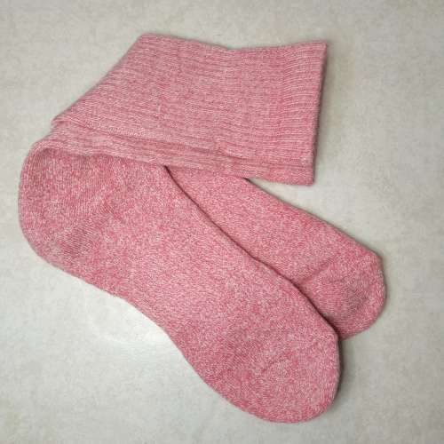 100% COTTON HIKING SOCKS - 1 PAIR CORAL