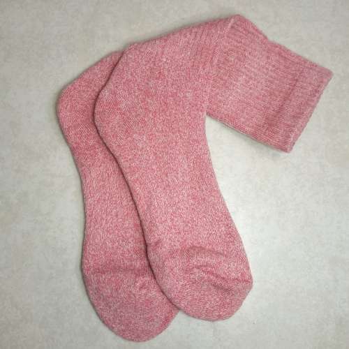 100% COTTON HIKING SOCKS - 1 PAIR CORAL