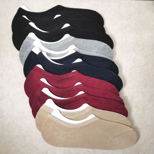 MENS ANKLE SOCKS - 12 PAIRS PLAIN COLORS