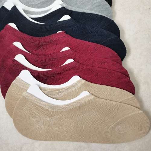 MENS ANKLE SOCKS - 12 PAIRS PLAIN COLORS