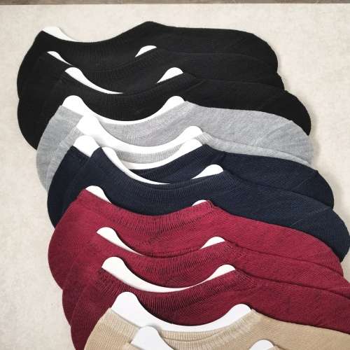 MENS ANKLE SOCKS - 12 PAIRS PLAIN COLORS