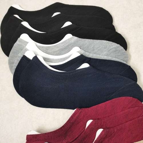 MENS ANKLE SOCKS - 12 PAIRS PLAIN COLORS
