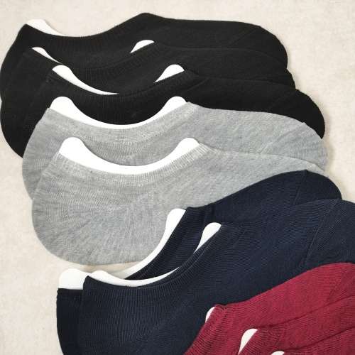 MENS ANKLE SOCKS - 12 PAIRS PLAIN COLORS