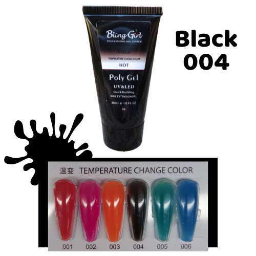 Poly Gel 30ml Temperature Change Polygel BLACK 004
