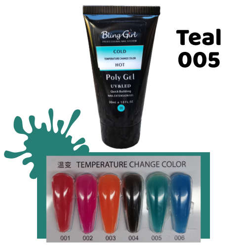 Poly Gel 30ml Temperature Change Polygel TEAL 005