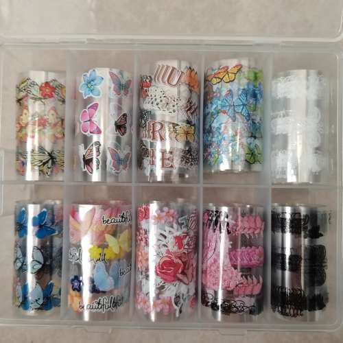 NAIL FOILS PACK OF 10 DIFFERENT PRINTS (6)