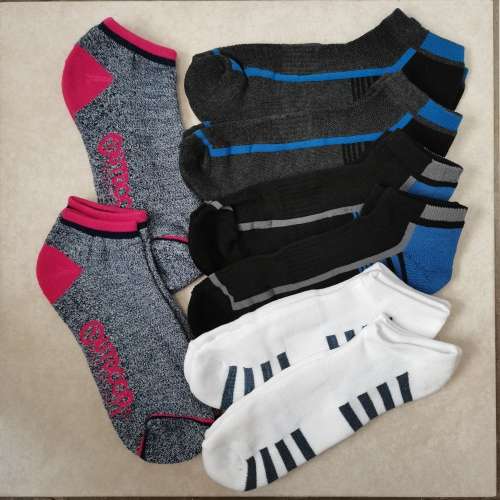8 PAIRS MENS CUSHIONED ANKLE SOCKS
