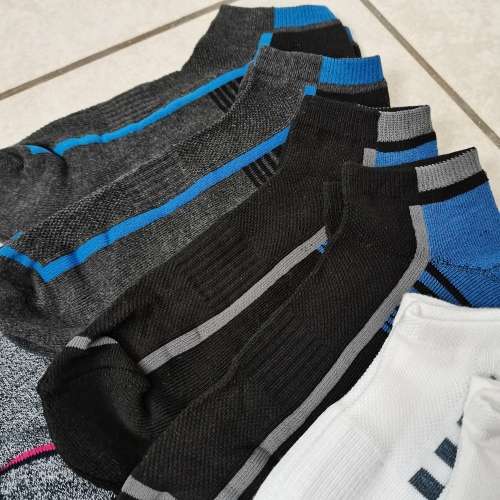 8 PAIRS MENS CUSHIONED ANKLE SOCKS