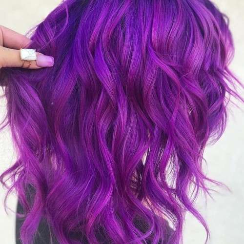 CHIFFON FUNKY HAIR COLOR PURPLE