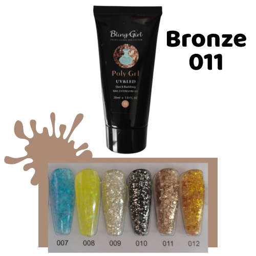 Poly Gel 30ml Glitter Polygel - BRONZE 011