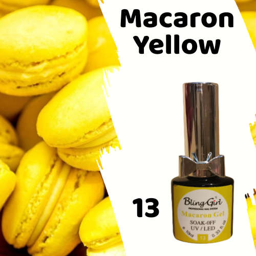 MACARON UV GEL POLISH 10ml - YELLOW 13