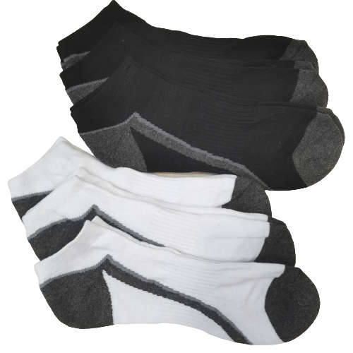 MENS ANKLE SOCKS - 6 PAIRS THICK COTTON RICH