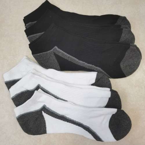 MENS ANKLE SOCKS - 6 PAIRS THICK COTTON RICH