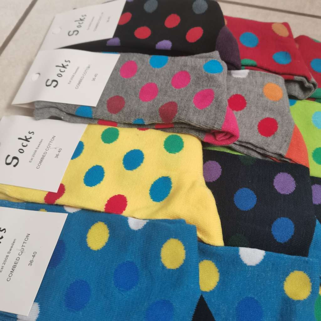 12 PAIRS of Colorful Socks